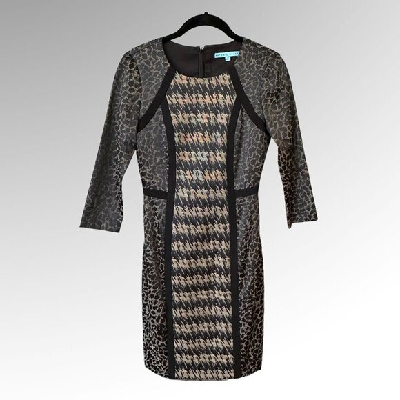 ANTONIO MELANI Dresses & Skirts - Antonio Melani Animal Print Fitted Dress  Size 0